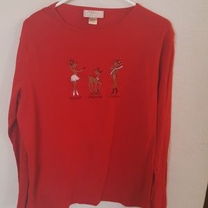 Vintage plus size reindeer Christmas shirt